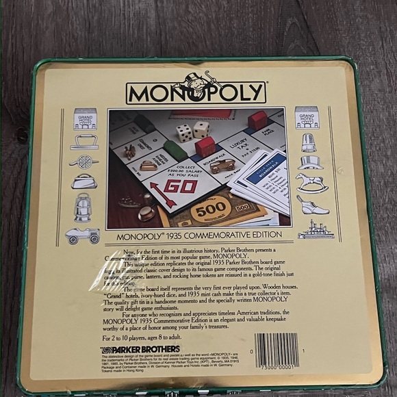 Monopoly Commemorative 1935 Edition Board Game new w scratch of the back - Picture 2 of 3